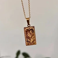 Tarot Card Necklace - the Lovers from the Marigold Tarot Deck