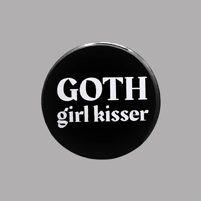 Goth Girl Kisser Pin