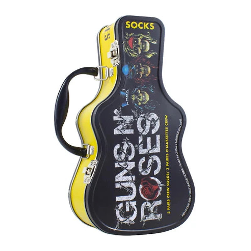 Guns N Roses Guitar Tin Crew Socks
