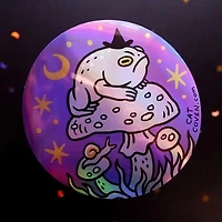 Grumpy Toad Witch Holographic Sticker