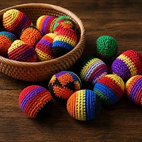 Premium Hand Knit Footbags – Assorted Hacky Sacks