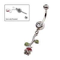 Rose Hanging Dangle Navel