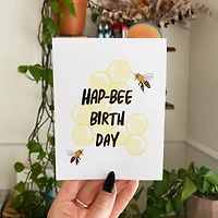 Hap Bee Birthday Card