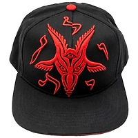 Gorra de béisbol satánica de cabeza de cabra
