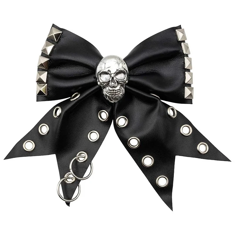 Skull Stud Hair Bow
