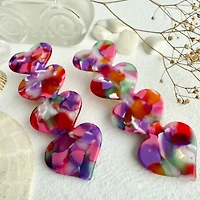 Love Is A Battlefield Quadruple Heart Duckbill Hair Clip In Burano