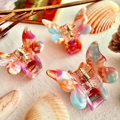 "Hesper" Mini Butterfly Hair Claw in Miami