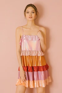 Multi Dress Ruffle Waist