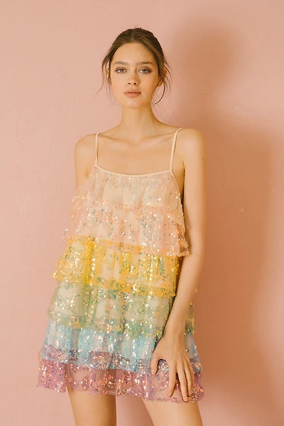 Multi Dress Ruffle Waist
