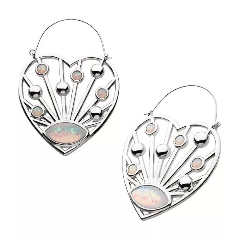 Heart Shape Opalite Hangers