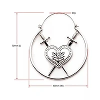 Heart Rose With Dagger Plug Hangers