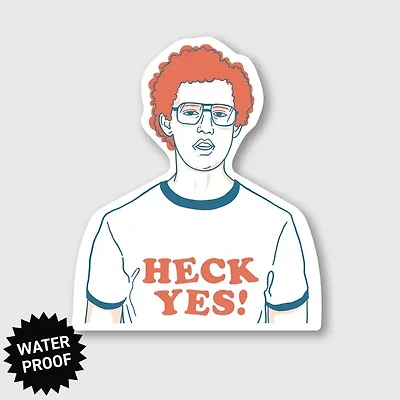 Heck Yes Sticker 2.43" X 2.99"