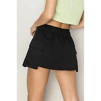 Cotton Twill Cargo Skort