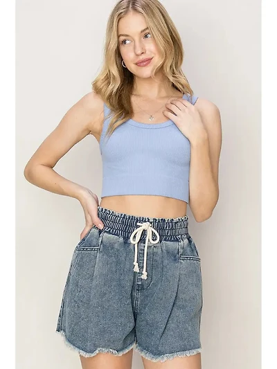 Ribbed Seamless Crop Top