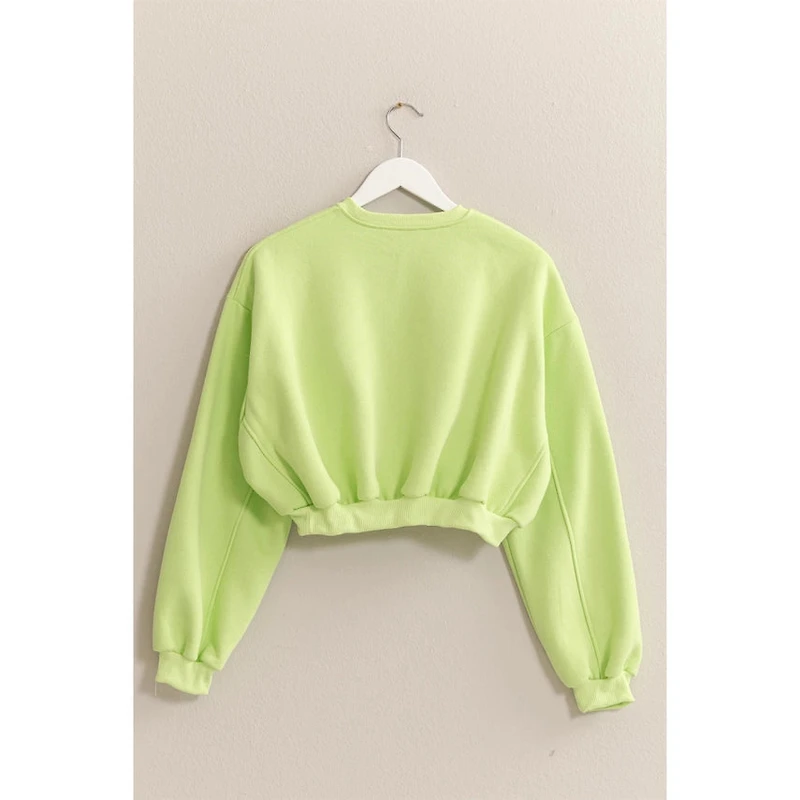 Washed Cropped Sweatshirt