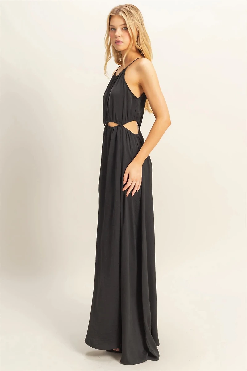 Side Cutout Slit Maxi Dress