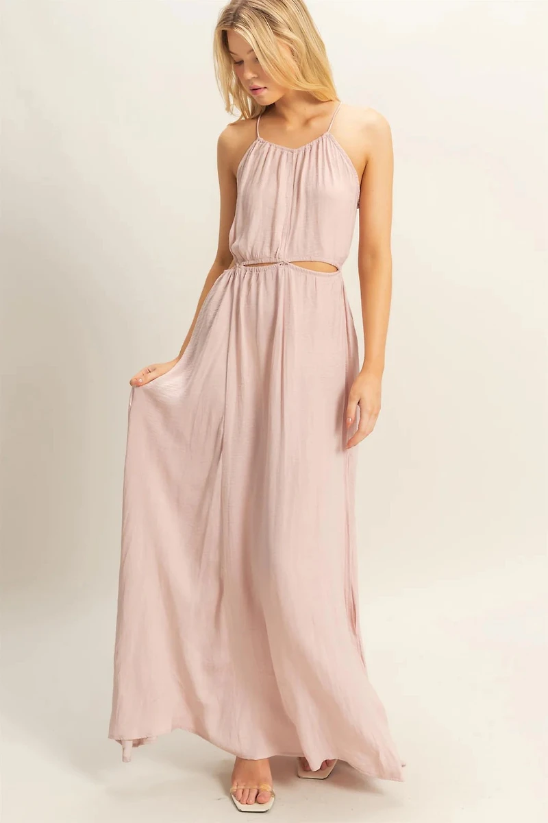 Side Cutout Slit Maxi Dress