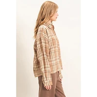 Plaid Button-Up Shirt