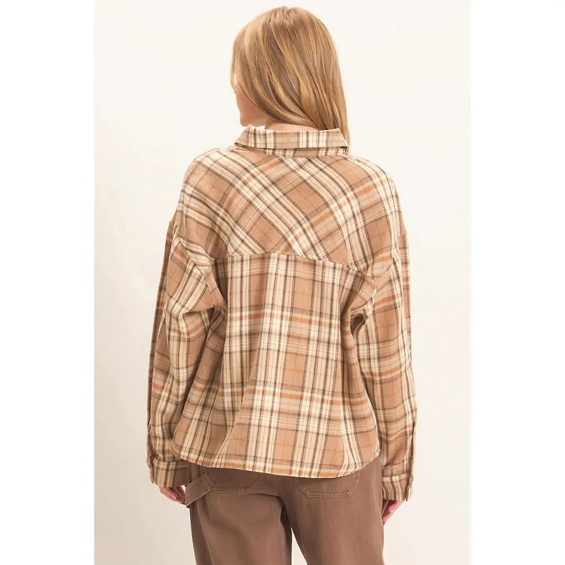 Plaid Button-Up Shirt