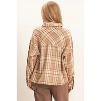 Plaid Button-Up Shirt