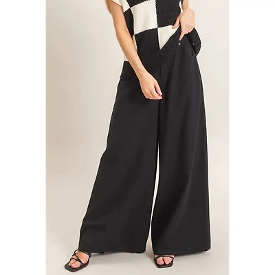 Wide-Leg High-Rise Pants