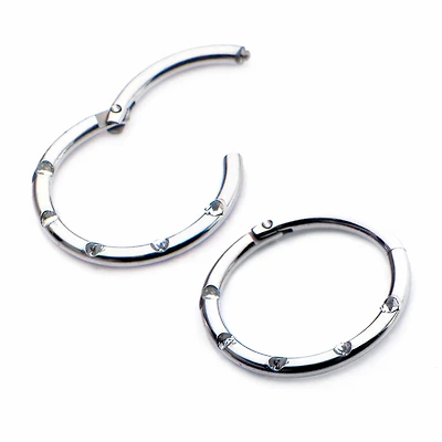HINGED 16G TITANIUM 5 GEM