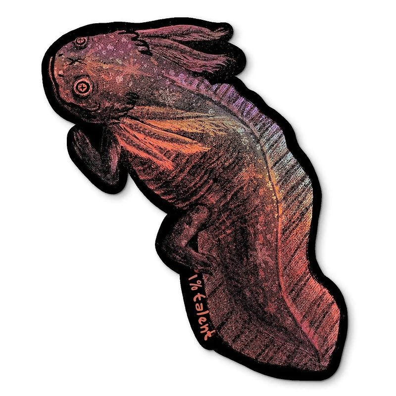 Holographic Axolotl Sticker