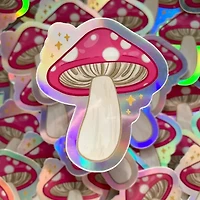 Holo Mushroom Sticker