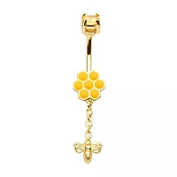 Honeycomb Bee Dangle Navel