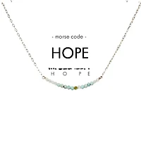 More Code Dainty Stone Necklace