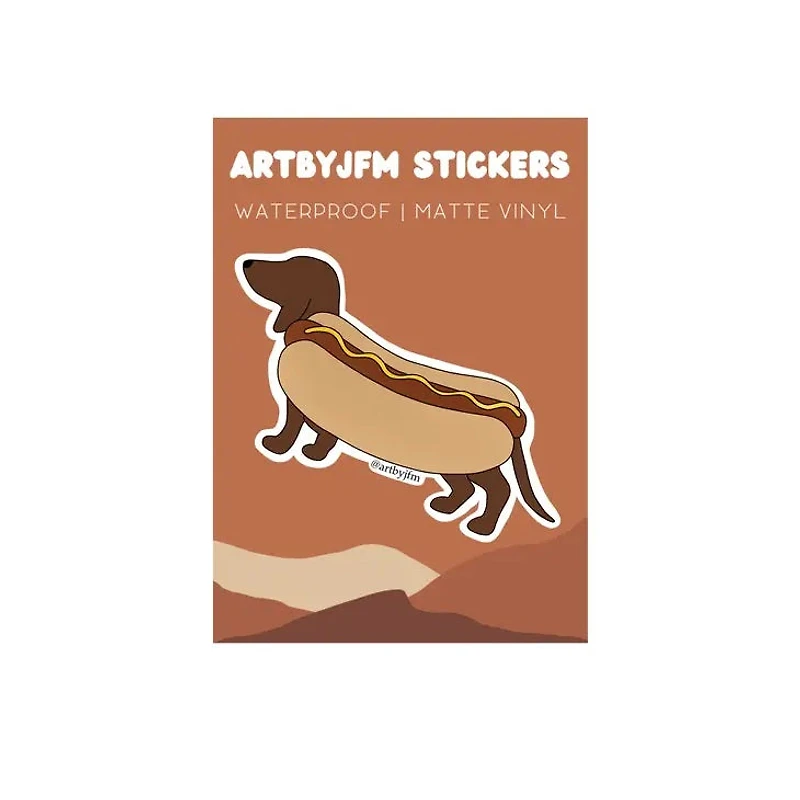 Hot Dog Dachshund Sticker