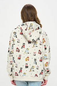 Winter Cats Zip Up Hoodie