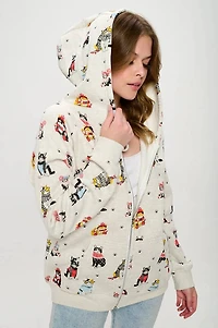 Winter Cats Zip Up Hoodie