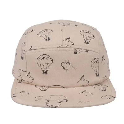 Capybara 5 Panel Hat Camp Cap | Outdoor Streetwear Hat