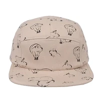 Capybara 5 Panel Hat Camp Cap | Outdoor Streetwear Hat