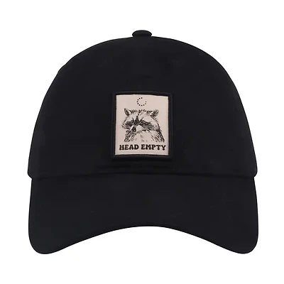 Head Empty Raccoon Baseball Cap | Funny Raccoon Patch Hat