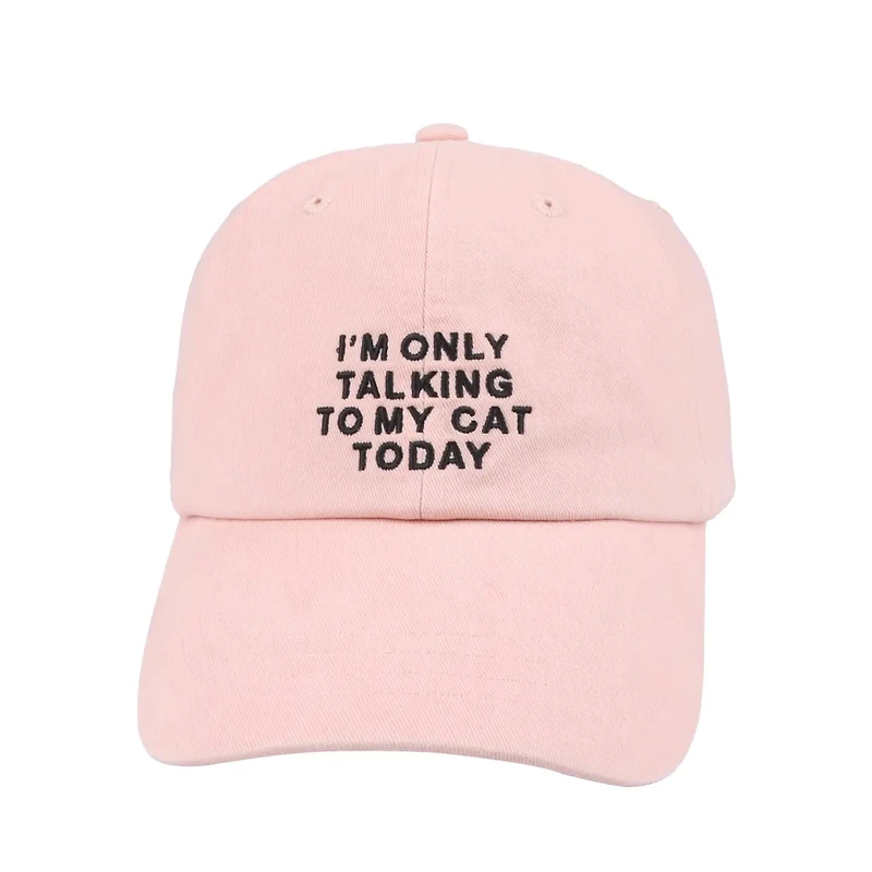 I'm Only Talking To My Cat Today Hat | Funny Cat Lover Baseball Cap