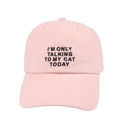 I'm Only Talking To My Cat Today Hat | Funny Cat Lover Baseball Cap