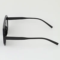 TINTED BLOCK AVIATOR SUNGLASSES
