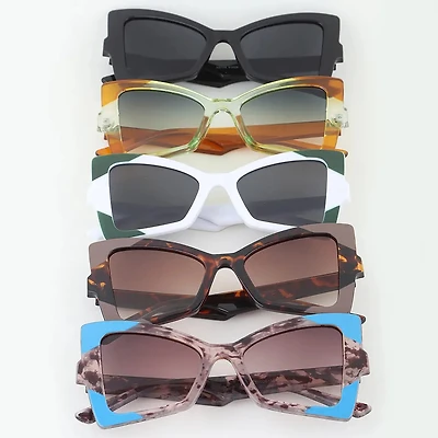 Chic Two Toned Cateye Sunglasses