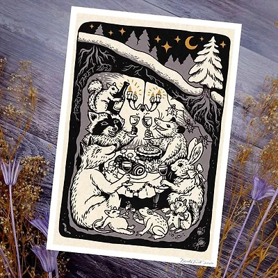Hygge Dinner Party - Fine Art Print