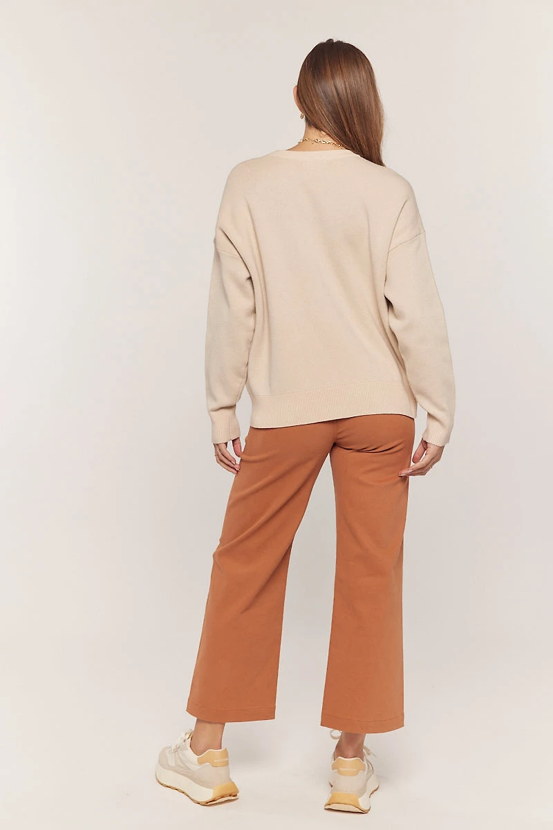 Stretch Wide Leg Cropped Pants