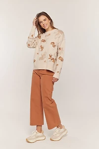 Stretch Wide Leg Cropped Pants