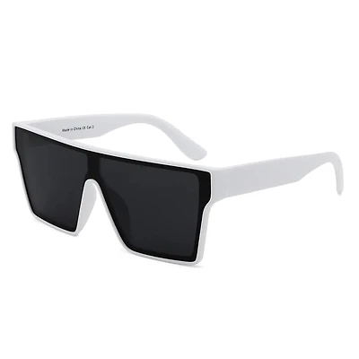 Square Oversize Mirror Lens Flat Top Visor Shield Sunglasses