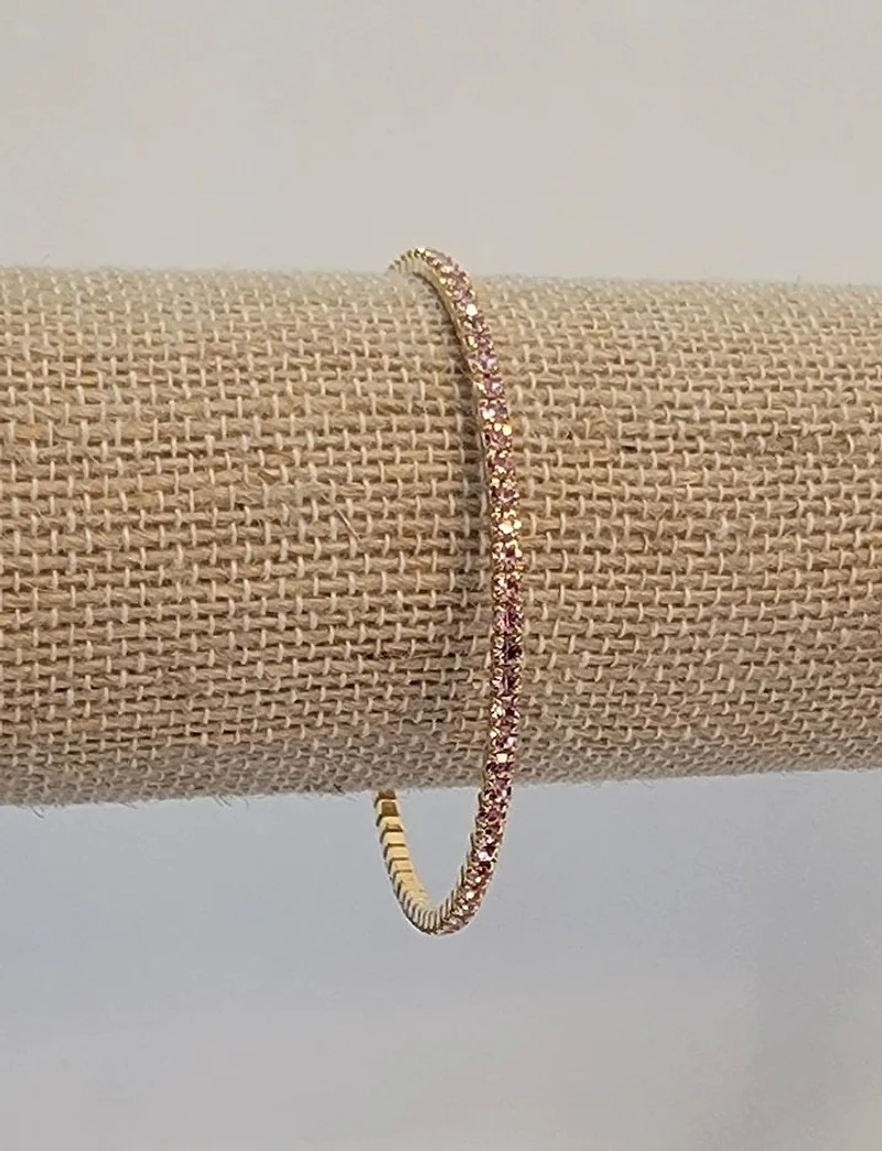All Around Prong Light Pink Cz Gold
