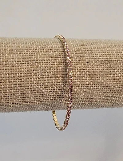 All Around Prong Light Pink Cz Gold