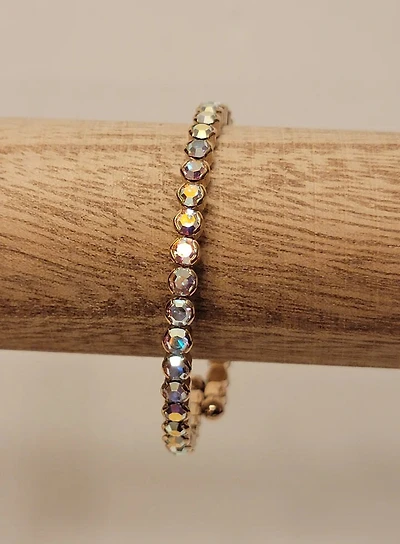 All Around Bezel Cz Gold Iridescent