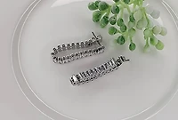 Baguette Wrap Around Silver Clear Cz