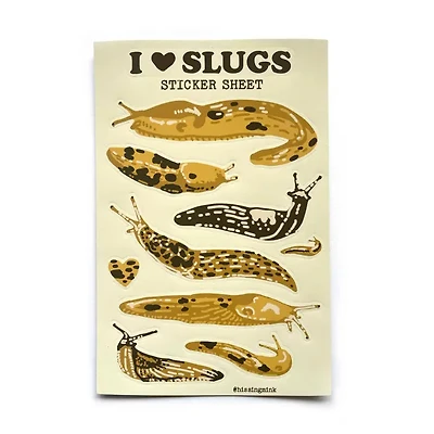 I Love Slugs Sticker Sheet