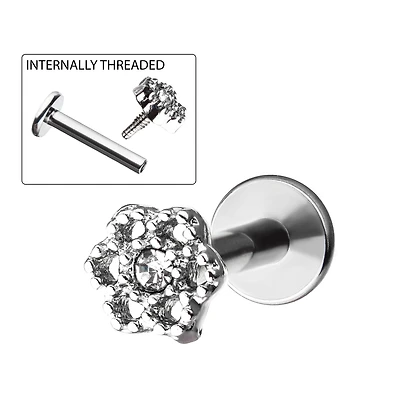 Internal Thread Flower Jewel Labret